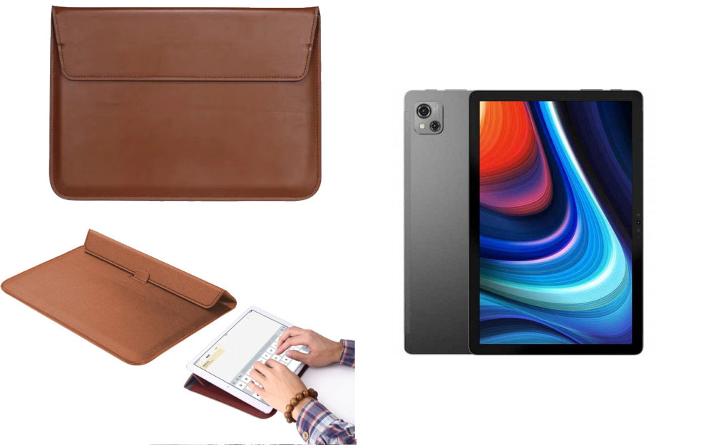 Чехол-конверт VitoCase для Blackview Oscal Pad 13, с функцией подставки для планшета Коричневый Киев - изображение 1