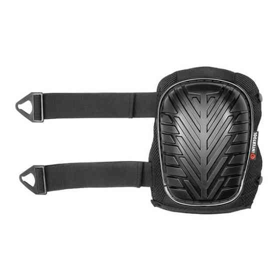 Наколінники захисні, накладки протиковзкі з ПВХ, тканина 600D, гелеві подушки, неопренові ремені INTERTOOL SP-0055 Київ