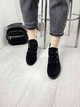 Черевики жіночі MENGTING чорні еко-замша 38р. 40р. (1187-3) Коломыя