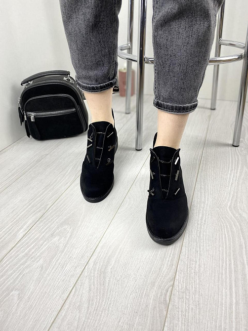 Черевики жіночі MENGTING чорні еко-замша 38р. 40р. (1187-3) Коломыя - изображение 3