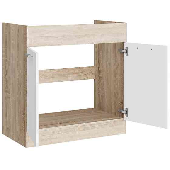 Кухонний модуль під мийку Еверест Еко 800 дуб сонома/німфея альба (білий) 80х46х82 см (DTM-071037) Львів