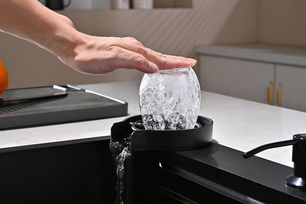 Кухонная мойка водопад Willda черная / Nano Black 68x46x22 см (522080823) Киев - изображение 5