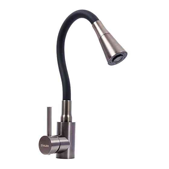 VALESO Кухонний змішувач VALESO NES-F12 PVD гнучкий чорний Київ