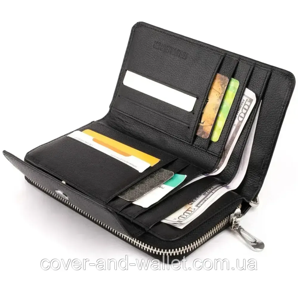 Небольшой мужской кошелек клатч с ремешком для руки ST Leather Киев - изображение 7