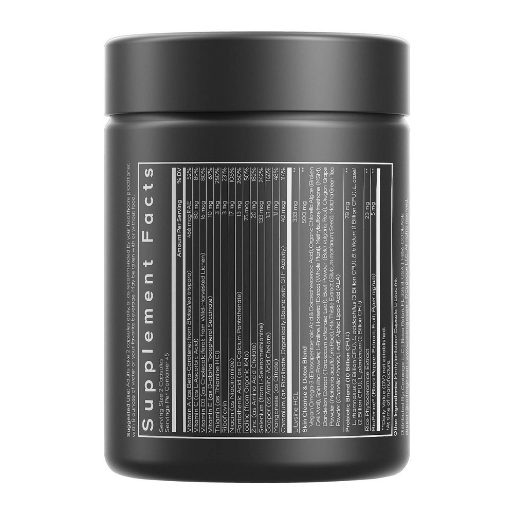 Витамины минералы и омега-3 Codeage Clearface Vitamins+ 90 вег капс Киев - изображение 2