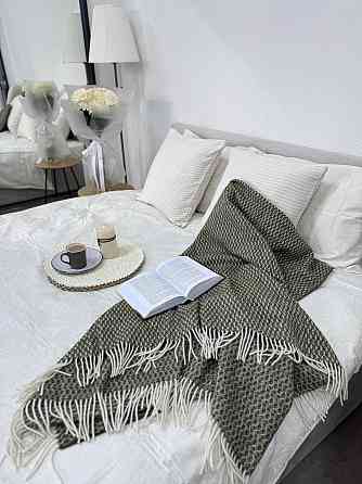 Vladi Плед Vladi 140x200 см из 100% вовни вівці з Нової Зеландії зелений Киев