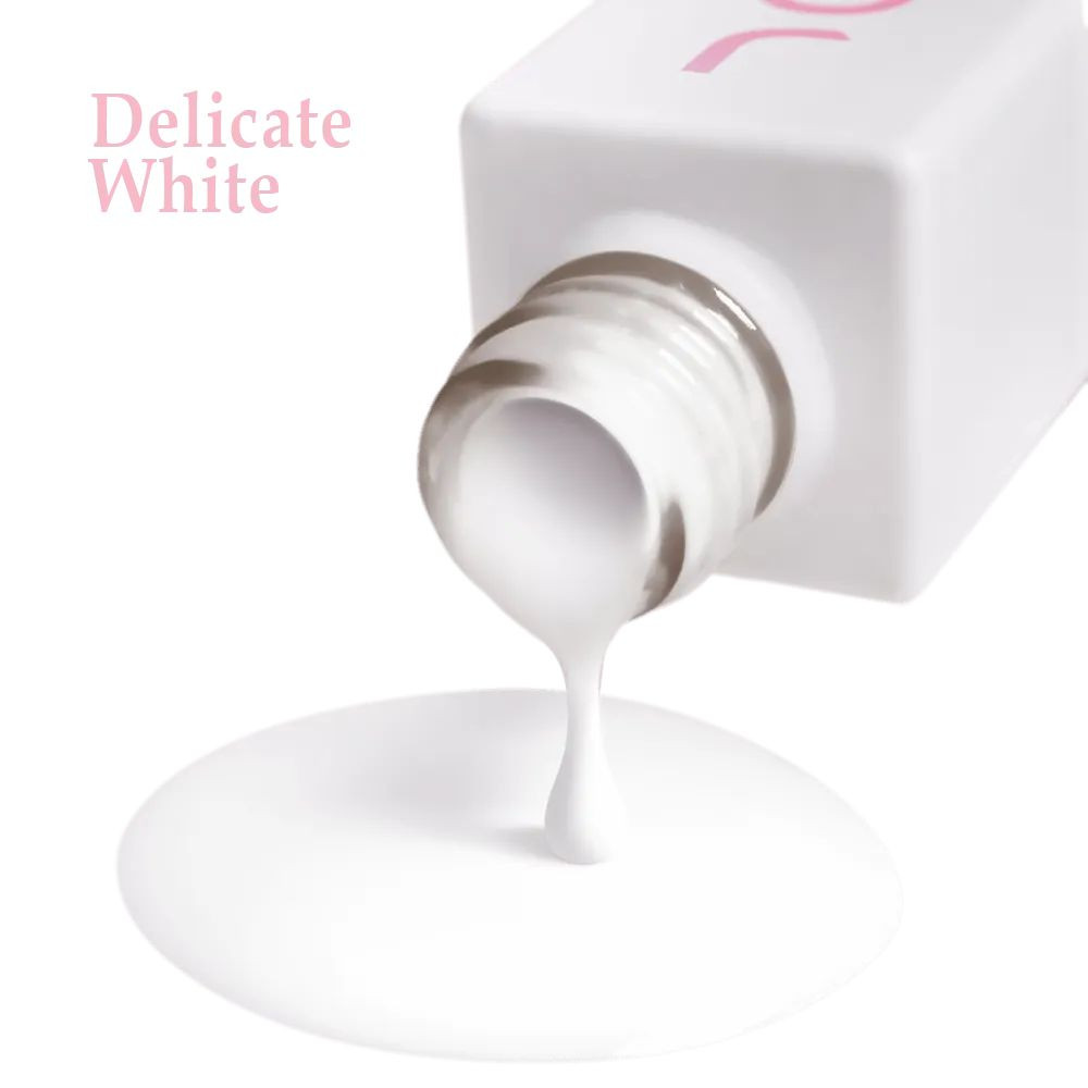 Жидкий гель для укрепления и моделирования PolyLiquid gel 02 Delicate White белый JOIA vegan 8 мл Киев - изображение 11