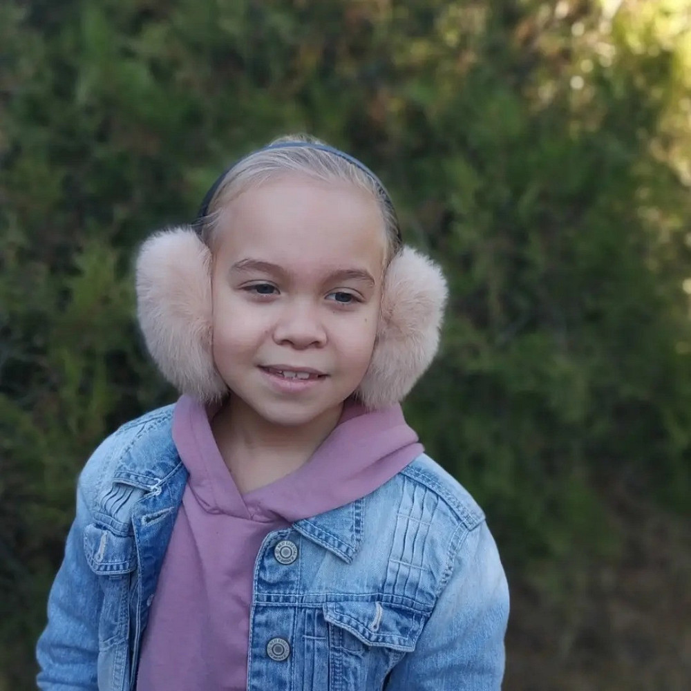 Наушники меховые детские из кролика Бежевый Харьков - изображение 3