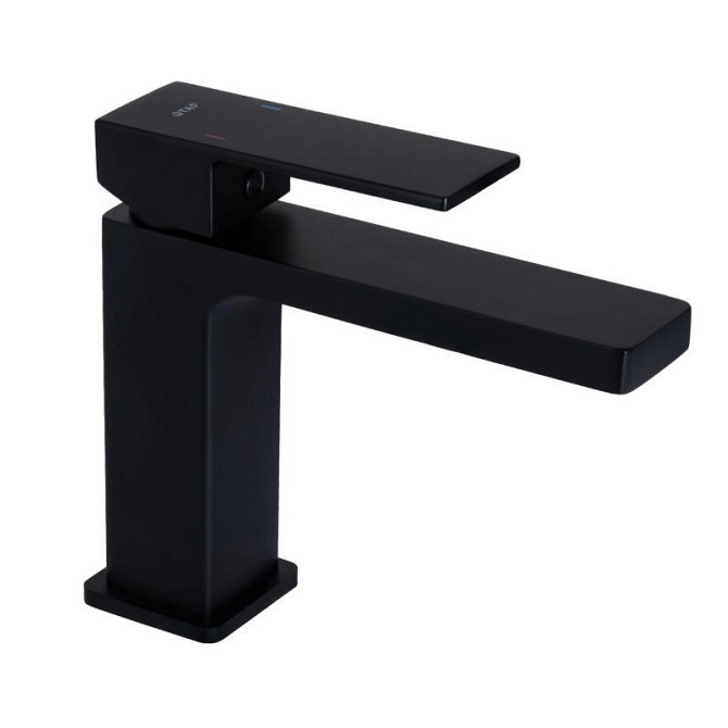 Змішувач для раковини Qtap Gemini QTGEM270BLM45674 (k35), одноважільний, низький, Black Matt Харків - фото 1