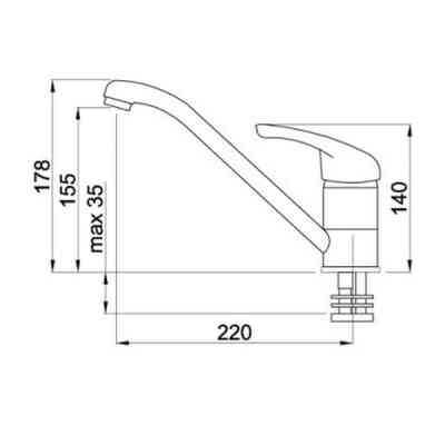 Смеситель Elleci Minerva cromato Винница