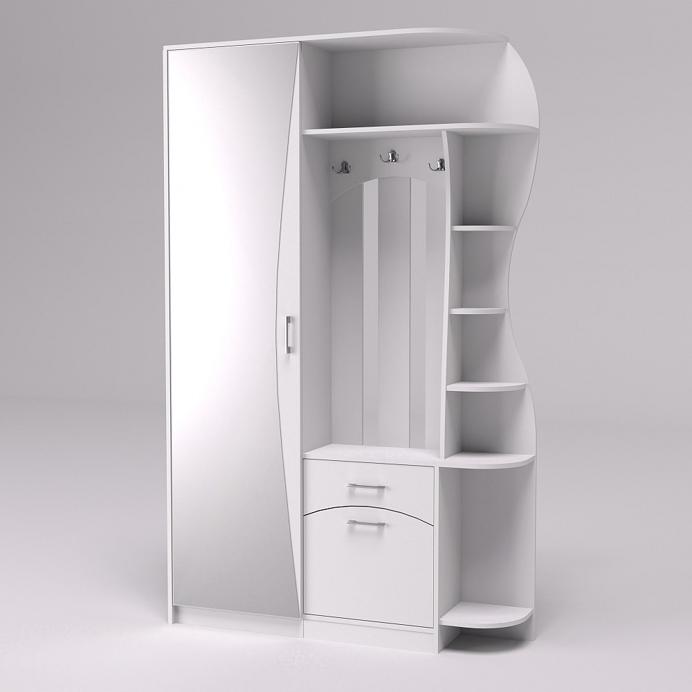 Прихожая Соло-9, Белый, 1300/400/2100 Львов - изображение 1