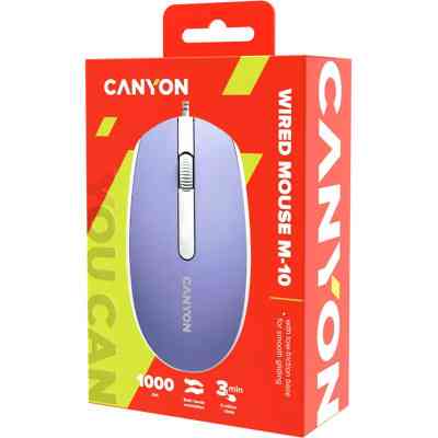 Мишка Canyon M-10 USB Mountain Lavender (CNE-CMS10ML) Вінниця