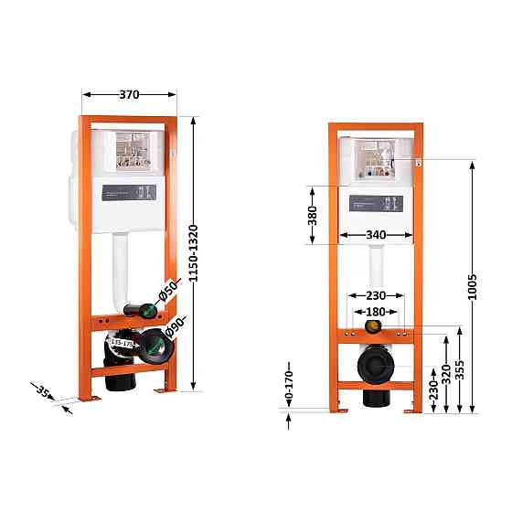 Інсталяція для унітаза Qtap Nest Uni QT0233M370 Київ