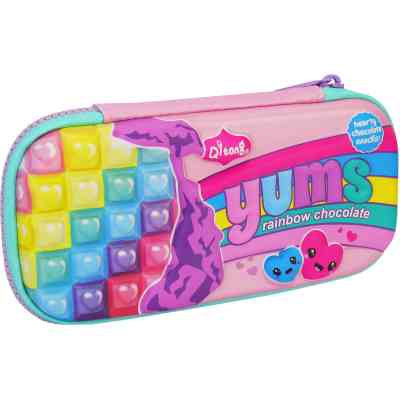 Пенал Cool For School з тисненням 1 відділення Фіолетовий (QT-5631-Purple) Вінниця