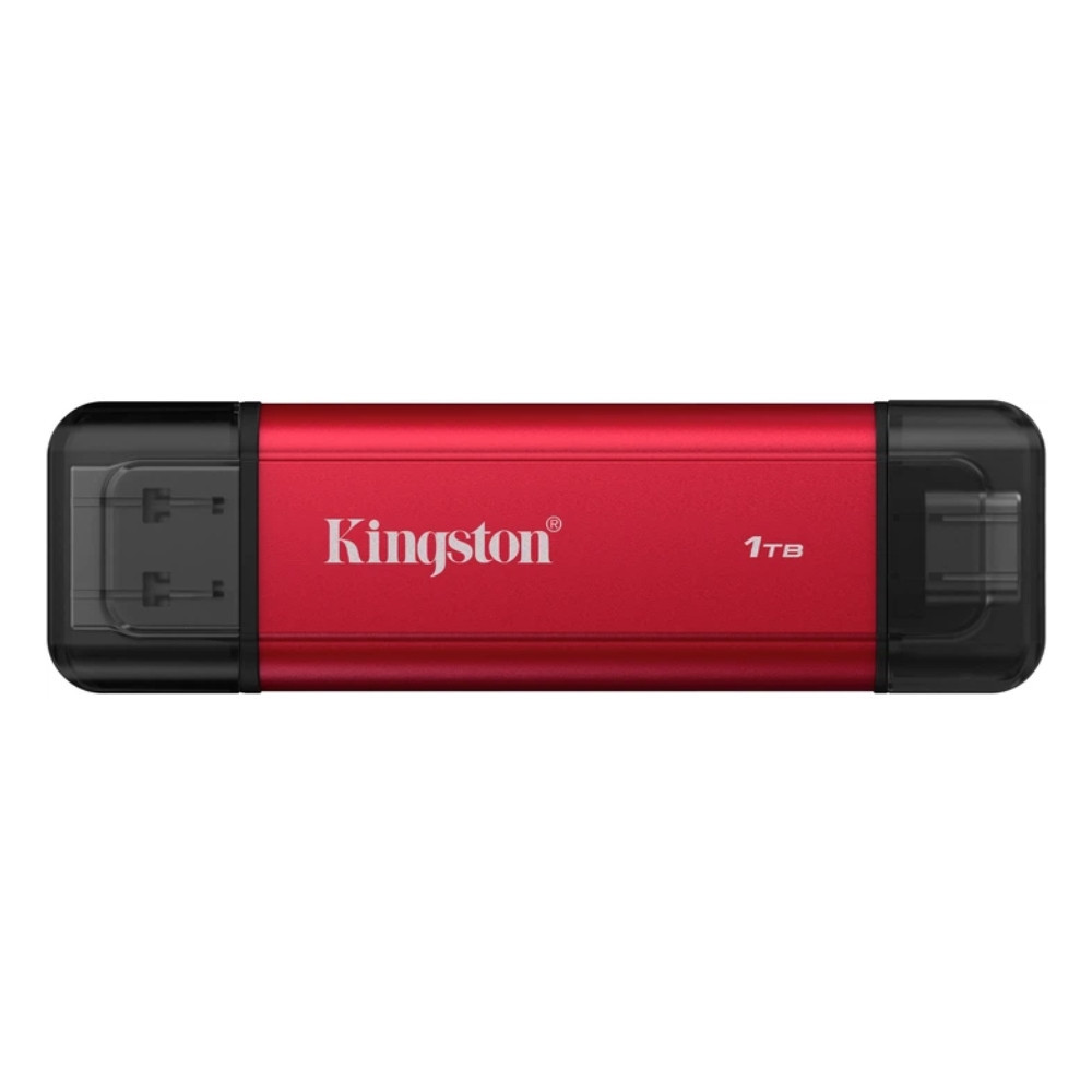 Портативний SSD Kingston Dual USB-A/C 1TB Dual Portable 1050MB/s USB 3.2 Gen 2 Red/Black Киев - изображение 1