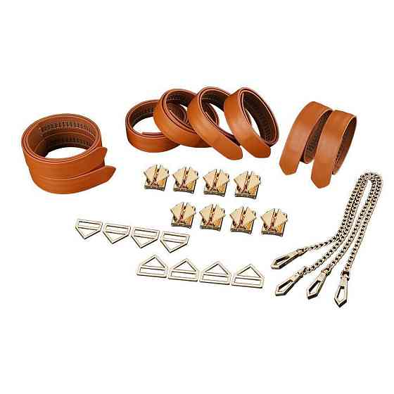 Набір із 8 ременів для зв'язування LOCKINK 8-Bondage-Straps Restraint Set — Brown Sex Aura Київ