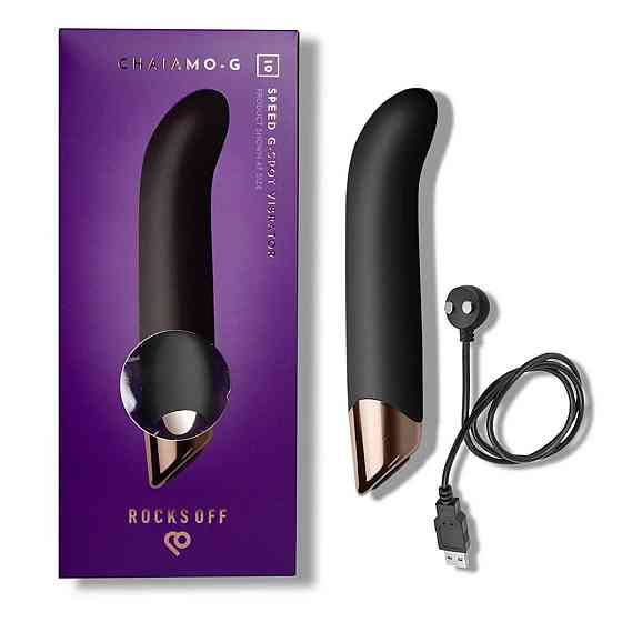 Вибратор для точки G Rocks Off Chaiamo G Black, 10 режимов Sex Aura Киев