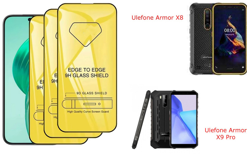 Защитное стекло DefenzoGlass для Ulefone Armor X8, Armor X9 Pro – двойная прочность Киев - изображение 3