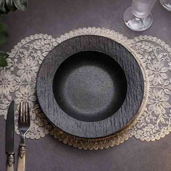 Yiwu Тарілка супова порцелянова 23 см чорна HP-7-728 Київ