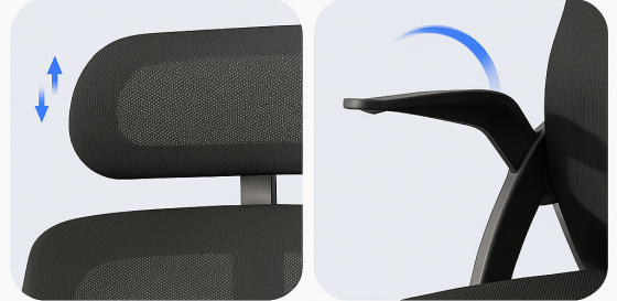 Кресло офисное Diego ErgoFlex сетка черное Киев