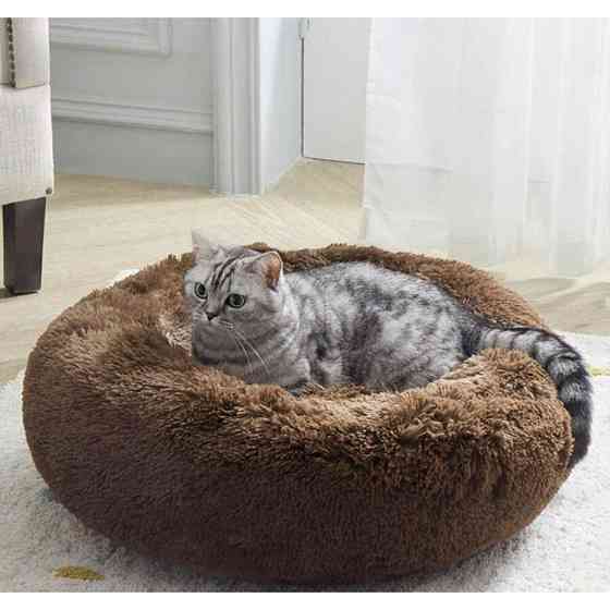 Лежанка для кошек и собак «Ворс» XL (70см), Коричневий Киев