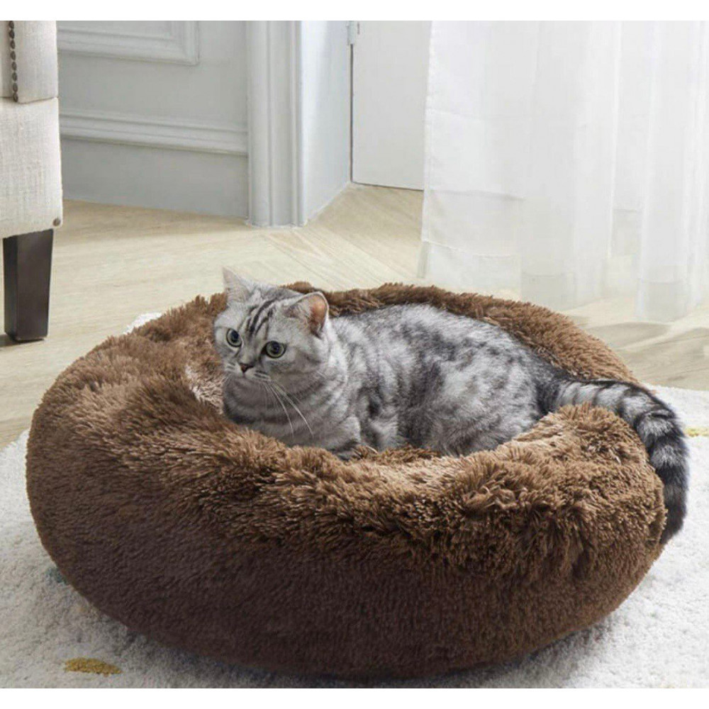 Лежанка для кошек и собак «Ворс» XL (70см), Коричневий Киев - изображение 2