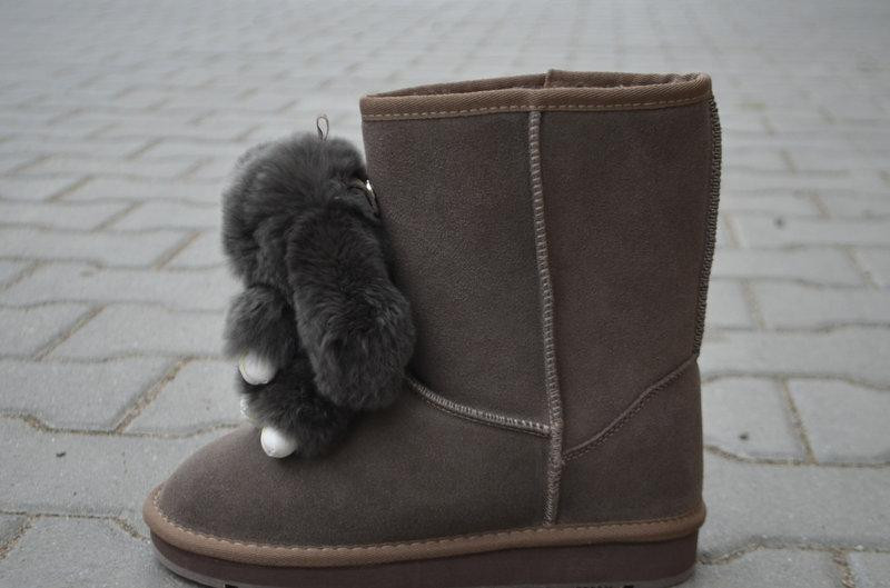 Violeta Угги жіночі Violeta сірі замша натуральна з кроликом 39р. (1719) Коломыя - изображение 5