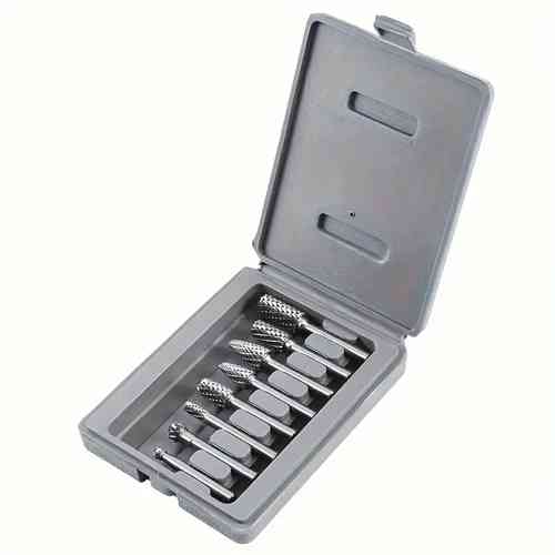 Набір борфрез по металу 8шт, хвостовик 6мм карбід вольфрама, в кейсі Вінниця