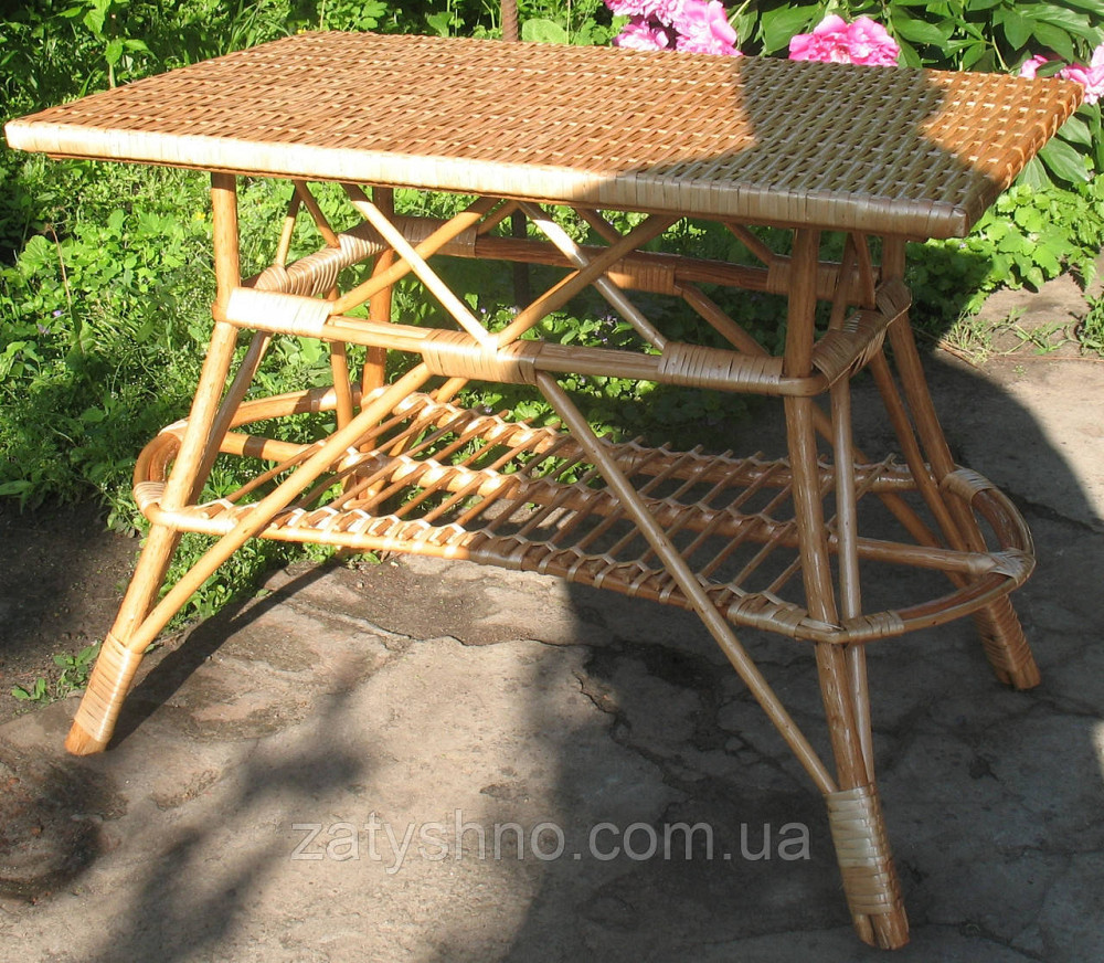 Стіл плетений із лози великий Київ - фото 1