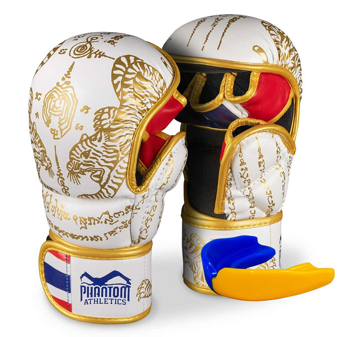 Рукавиці ММА Phantom Muay Thai White Gold S/M (капа в подарунок) Кам'янське - фото 1