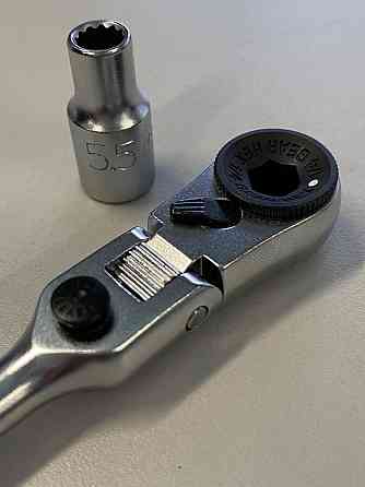 Тріскачка міні 1/4" з шарніром TOPTUL 60 зубців (ісп. з FTDF0810) CHEV0811 Одеса