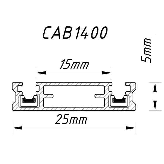 Шинопровід Ardero CAB1400 ULTRA чорний накладний 2м Харьков