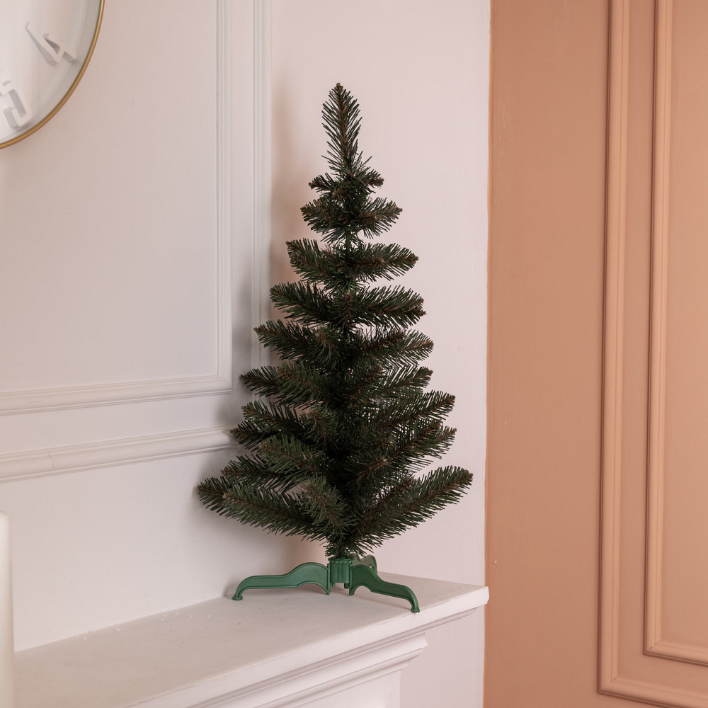 Искусственная новогодняя настольная мини елка 