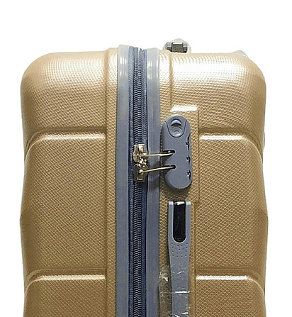 Чемодан пластиковый MILANO BAG 147 большой 75 см шампань Киев - изображение 4