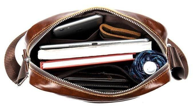 Сумка стильная мужская Коричневая (Vintage) Киев - изображение 13