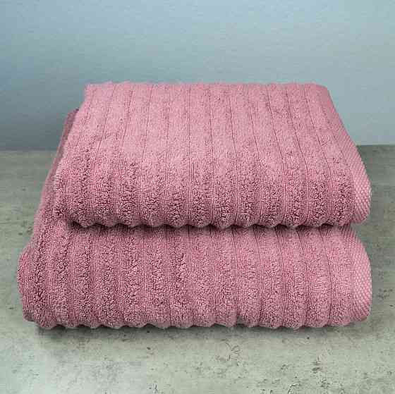 Набір махрових рушників Зеро Твіст 2шт GM Textile 50x90см, 70x140см 550г/м2 (Пудра) Суми