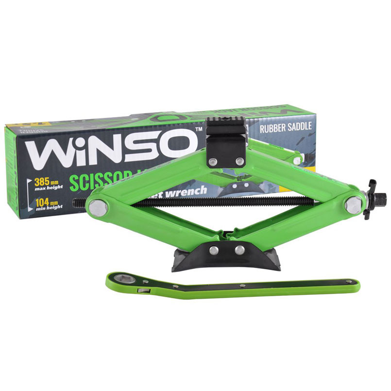 Домкрат ромбовый Winso 1,5т 104-385мм с трещоткой Львов - изображение 2