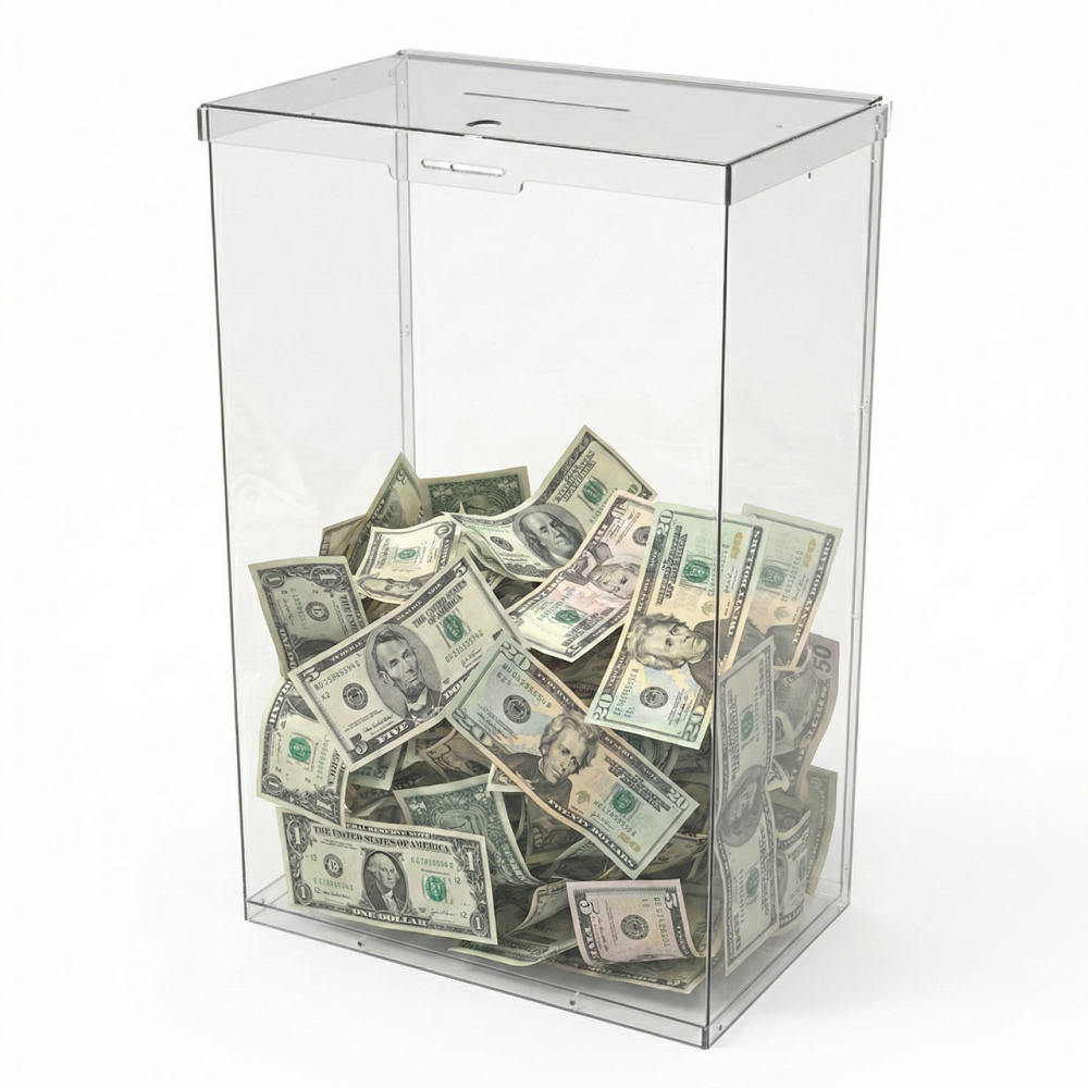 Ящик EKOSTAR с замком для пожертвований и сбора денег 320x200x500. Объем 32 литр Киев - изображение 1