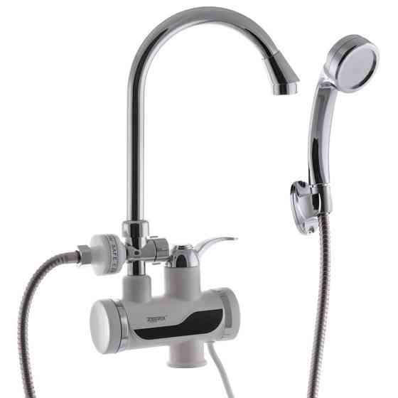 Проточний водонагрівач на мийку/умивальник Zerix ELW08-EP з душем та індикатором температури і УЗВ (ZX2750) Чернівці