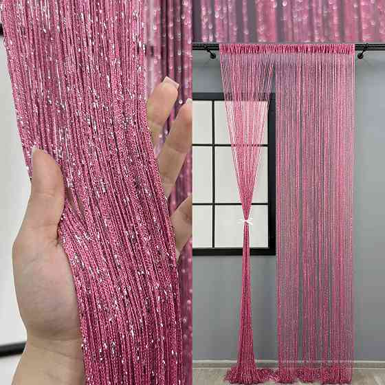 Шторы-нити с люрексом Малиновый 300х300см 1 шт (61-125) Киев