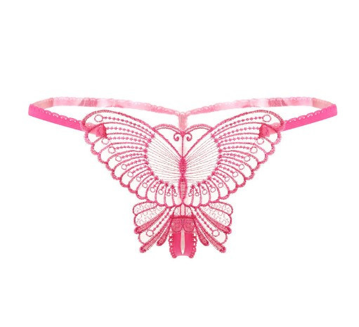 Трусики з розрізом та метеликом малинові - розмір універсальний, (на резинці, тянуться) Київ - фото 2
