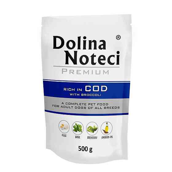 Dolina Noteci Premium (Долина Нотечі) консерви вологий корм для собак з тріскою та броколі 500 г х 10 шт. Запоріжжя