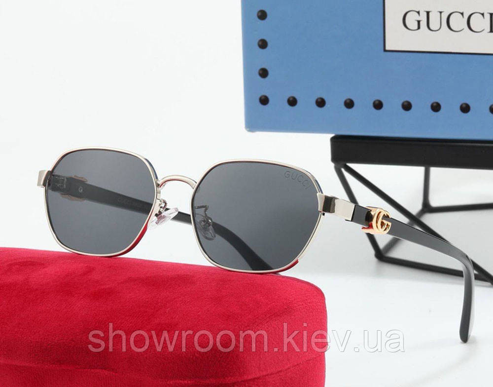 Жіночі брендові сонцезахисні окуляри (30691) silver Київ - фото 1