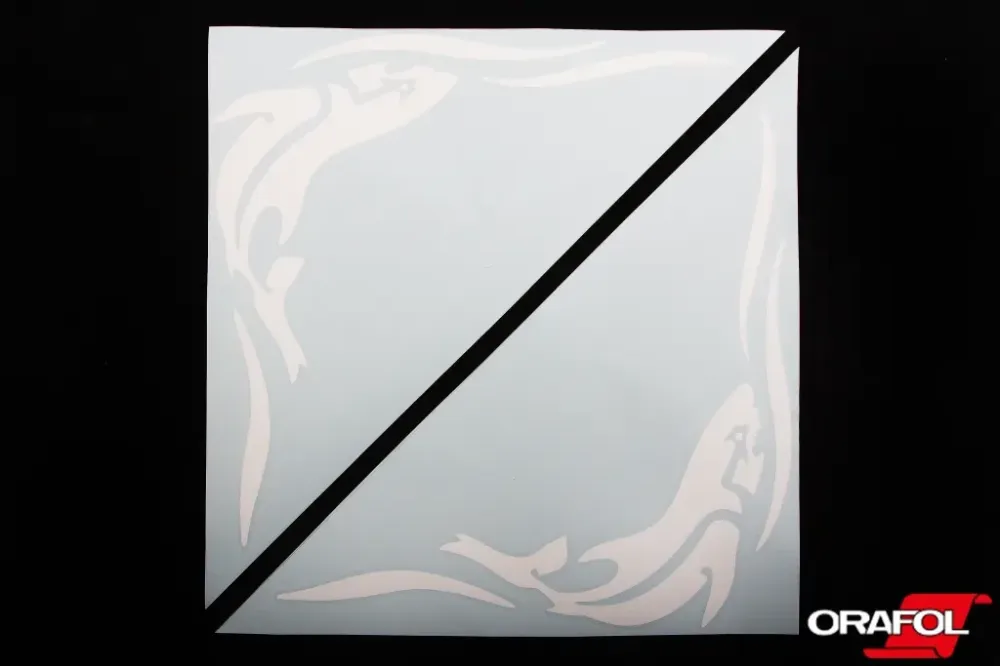 Наклейка на боковое стекло плоттер Акула белая 31*31см (2 шт.) Винница - изображение 1