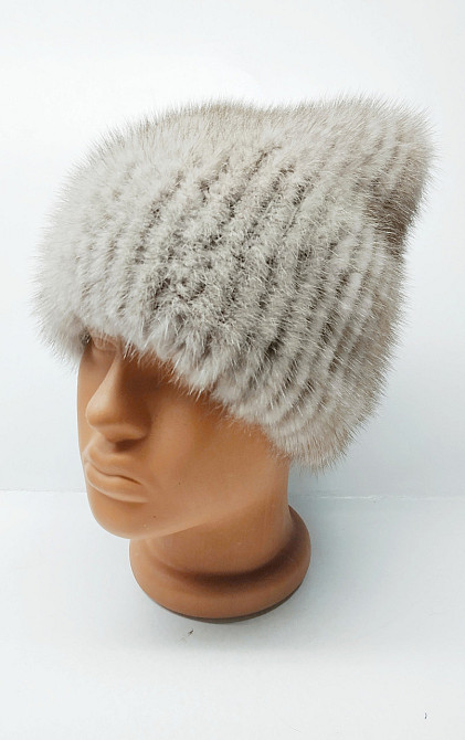 Норковая шапка женская Николь Жемчуг Харьков - изображение 3