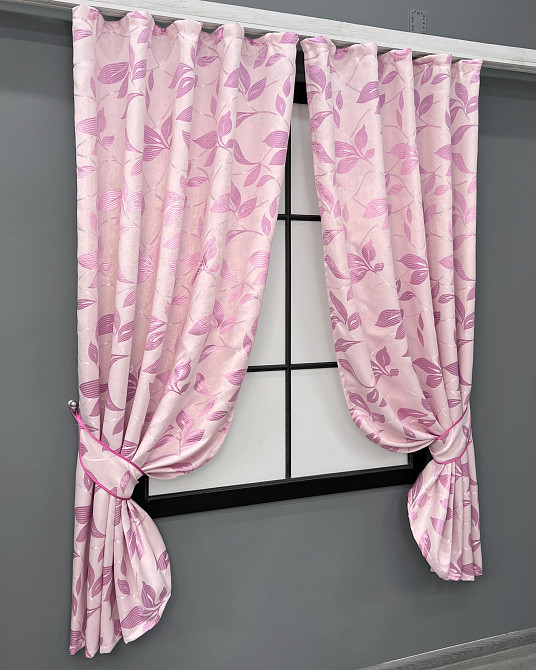 Комплект коротких штор VR-Textil Софт № 1158ш Рожевий 130х170 см 2шт (35-0418) Київ - фото 2