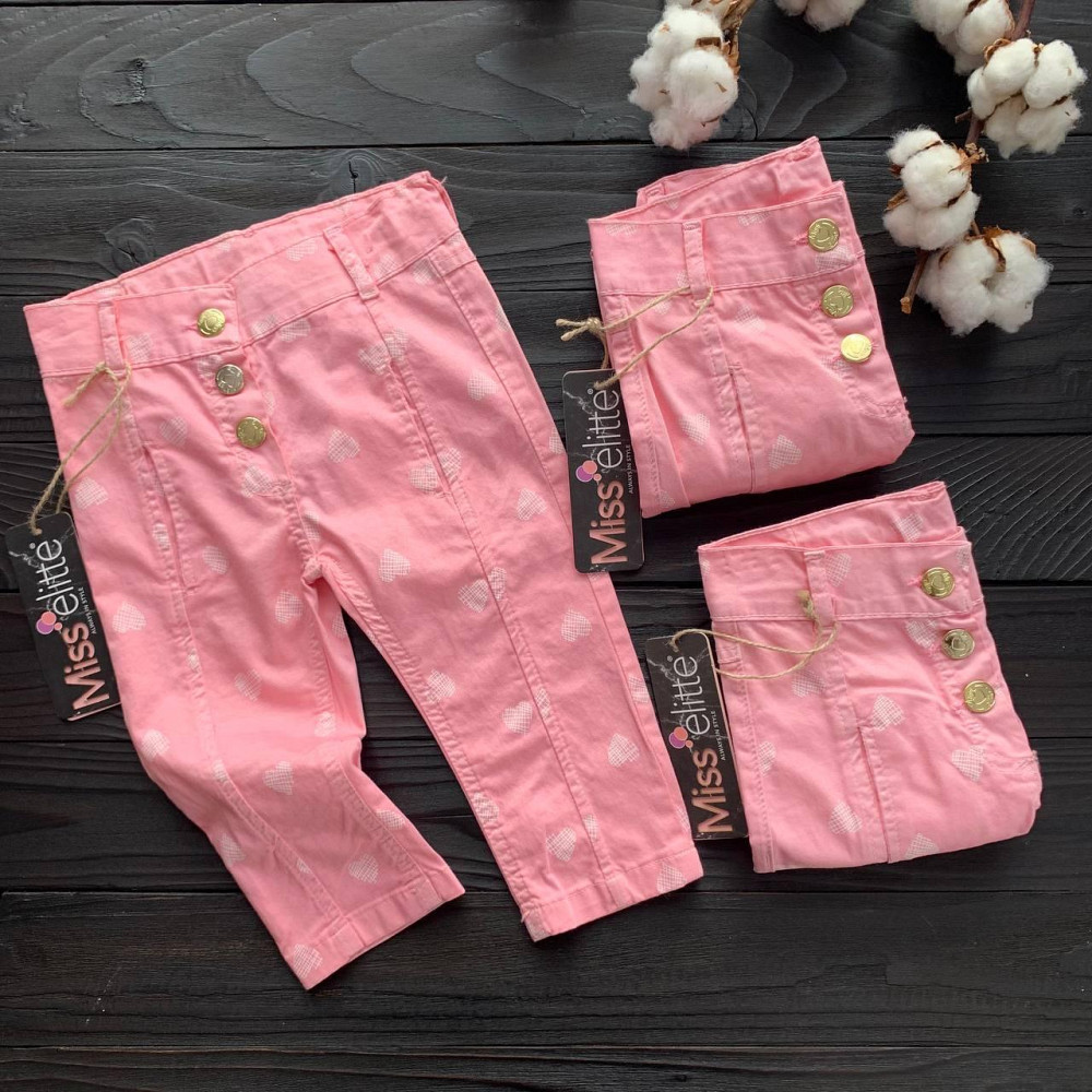 Дитячі Штани з Сердечками Miss Elitte Рожеві 4 роки 98-104 пакунок малюка Киев - изображение 1