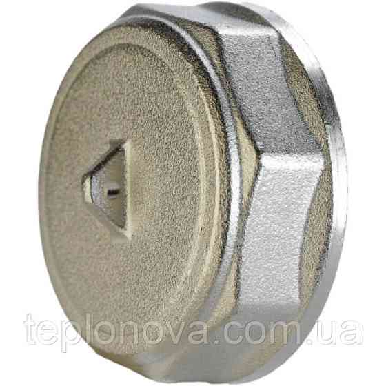 Заглушка нікельована 1 1/2| ВР штампована з контрольним отвором А1011Ако (нк) VA Чернівці