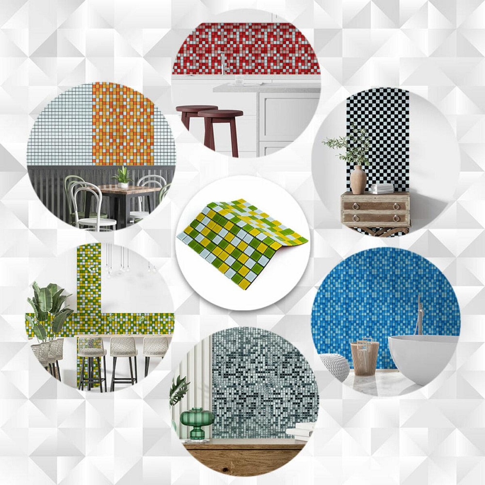 Жовто-зелена скляна мозаїка для декору Київ - фото 6