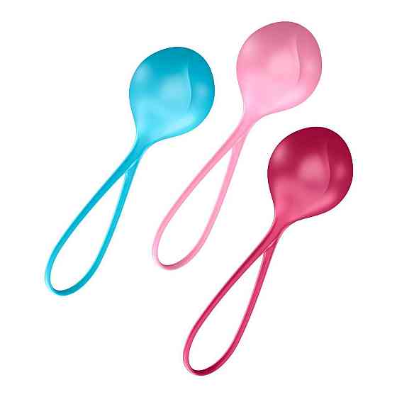Вагинальные шарики Satisfyer Strengthening Balls (3шт), диаметр 3,8см, масса 62-82-98г, монолитные Sex Aura Киев